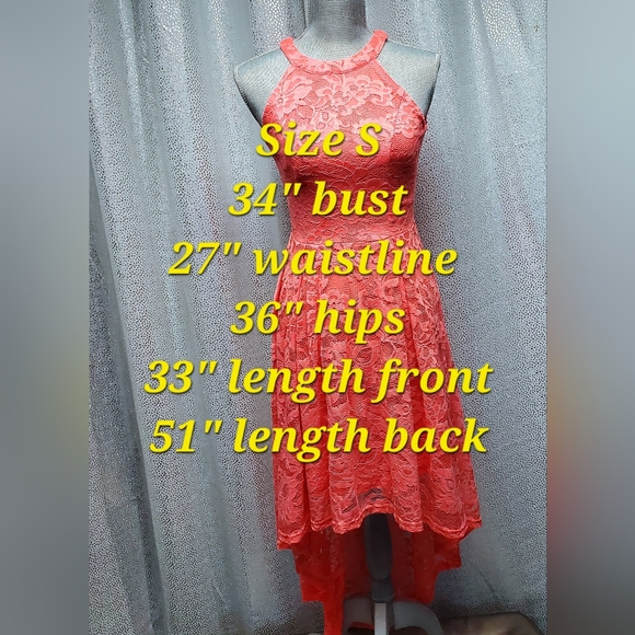 Lace Floral High-Low Dress - Picture 6 of 17